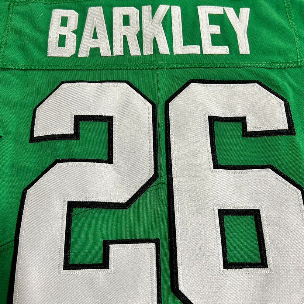 Philadelphia Eagles Saquon Barkley #26 Stitched Kelly Green Jersey Men's Sizes